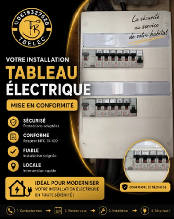 Flyer TBELEC pour la mise en conformité d’un tableau électrique